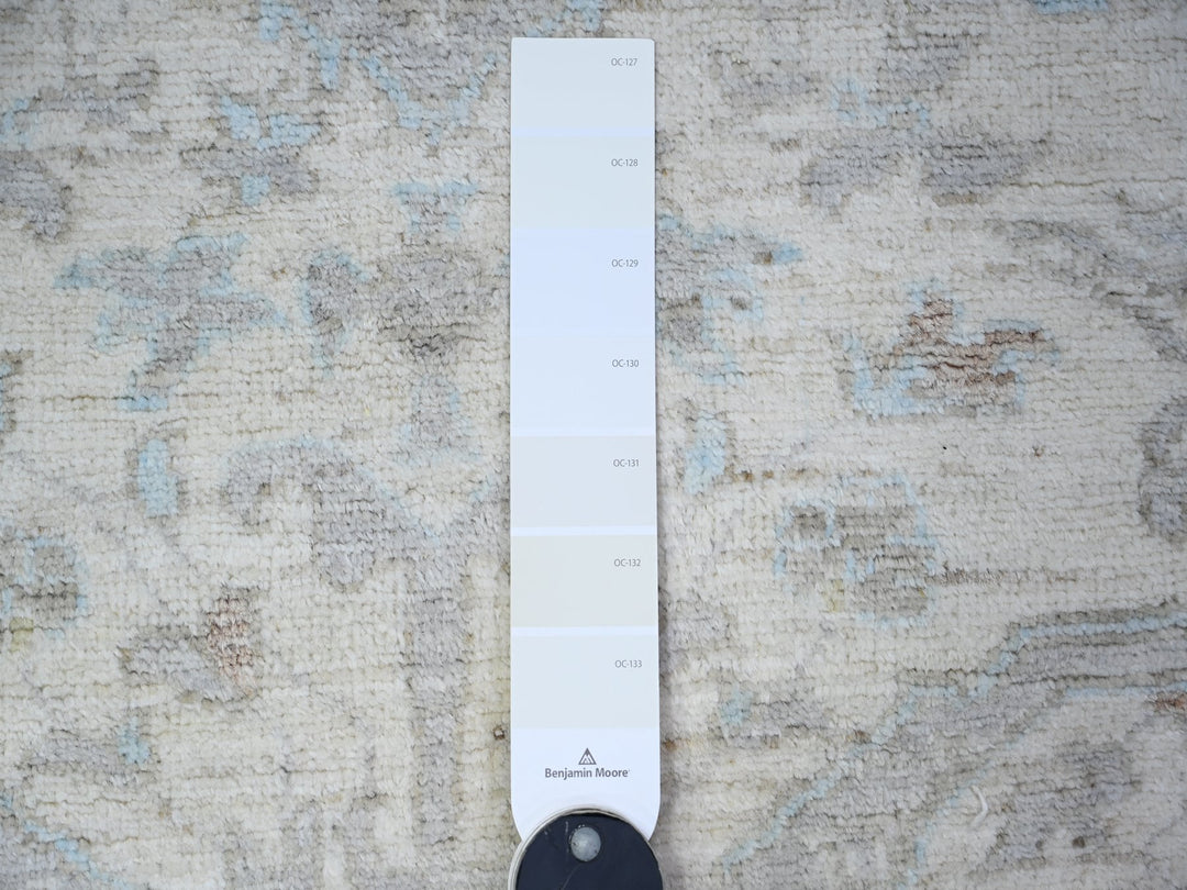 2'8" x 9'6" New Hand Knotted Ivory Wool Runner Oriental Rug - MOA10288360