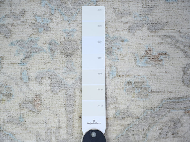 2'8" x 9'6" New Hand Knotted Ivory Wool Runner Oriental Rug - MOA10288360