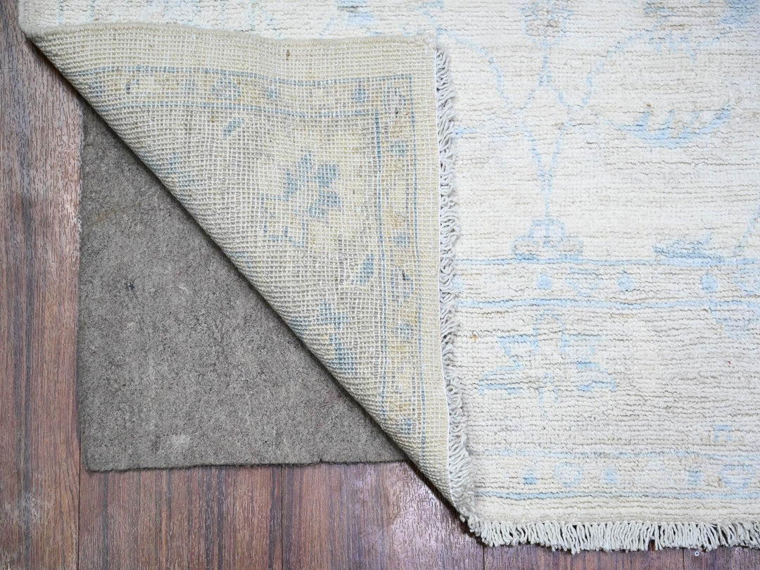 2'8" x 12'0" New Hand Knotted Ivory Wool Runner Oriental Rug - MOA10288362