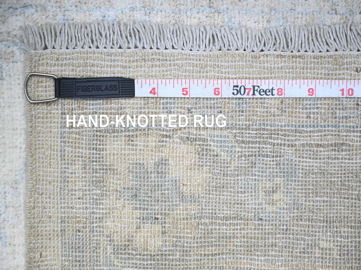 2'8" x 12'0" New Hand Knotted Ivory Wool Runner Oriental Rug - MOA10288362
