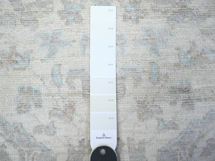 2'8" x 9'6" New Hand Knotted Ivory Wool Runner Oriental Rug - MOA10288364