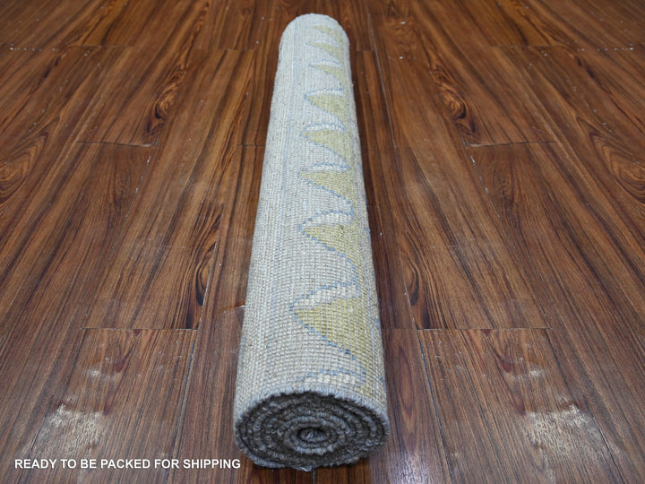 3'1" x 9'5" New Hand Knotted Multicolored Wool Runner Oriental Rug - MOA10288369
