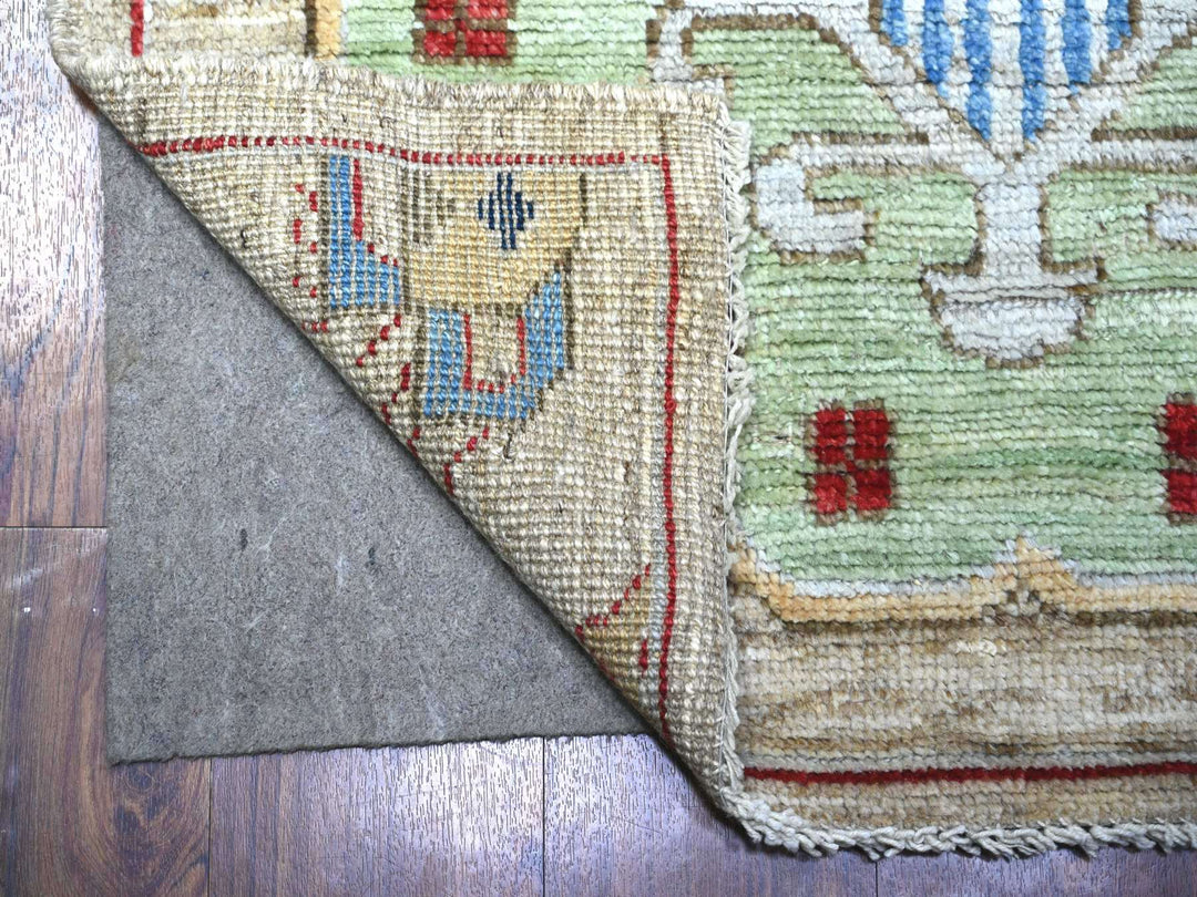 2'11" x 11'4" New Hand Knotted Grey Wool Runner Oriental Rug - MOA10288372