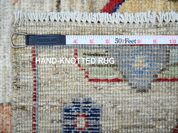 2'11" x 11'4" New Hand Knotted Grey Wool Runner Oriental Rug - MOA10288372