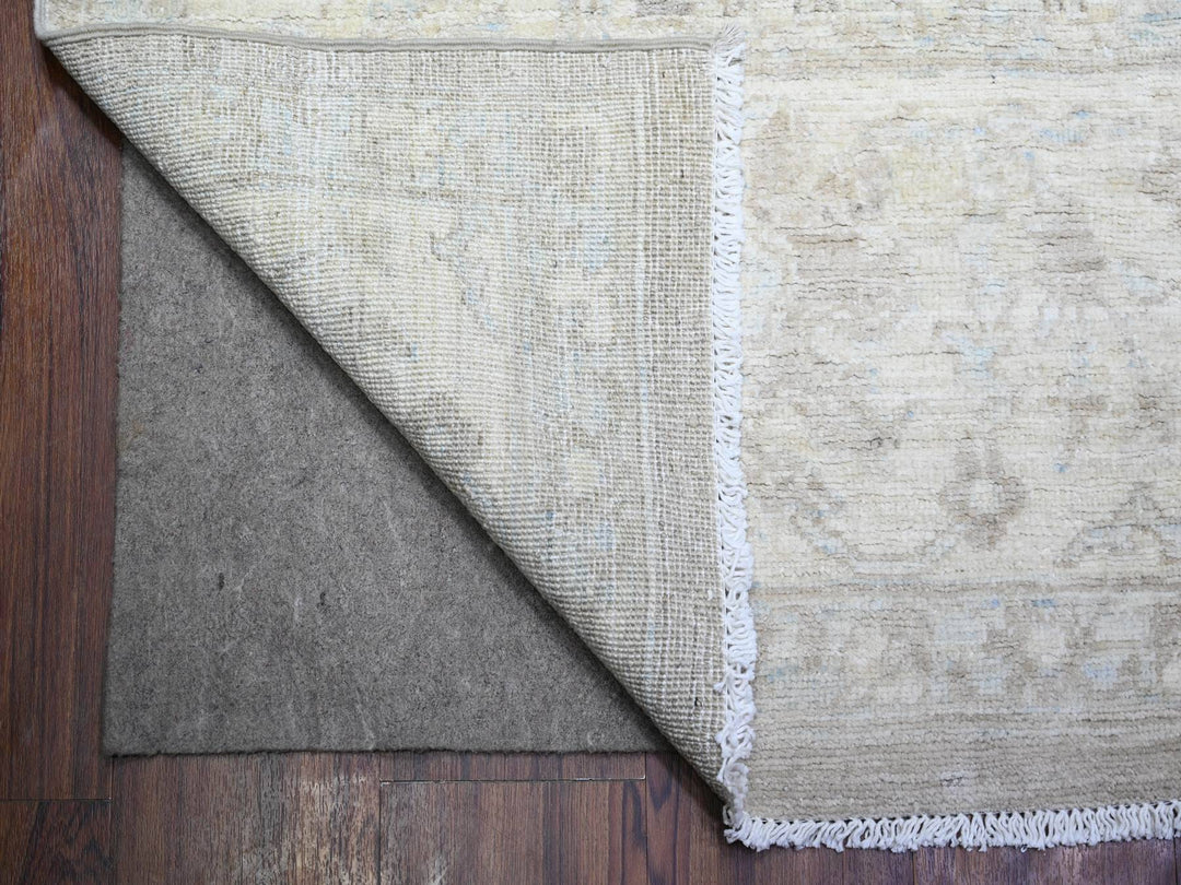 8'9" x 11'10" New Hand Knotted Grey Wool Rectangle Oriental Rug - MOA10288378