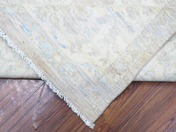 8'9" x 11'10" New Hand Knotted Grey Wool Rectangle Oriental Rug - MOA10288378