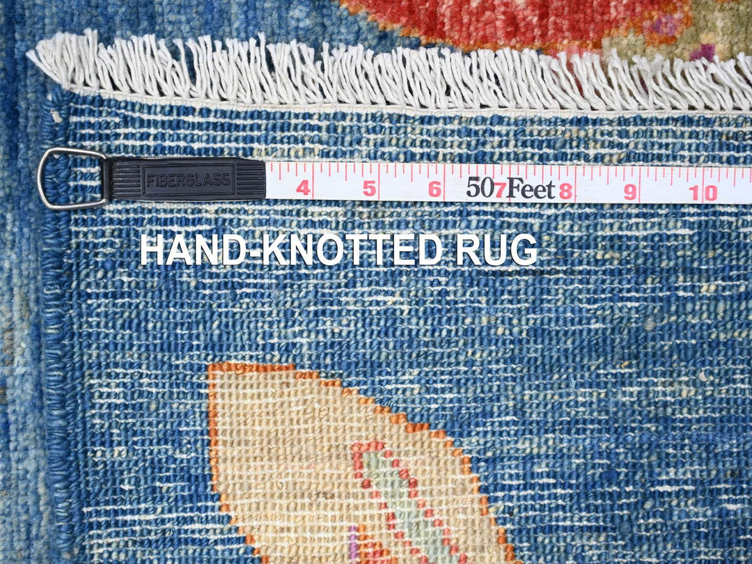 5'10" x 8'10" New Hand Knotted Blue Wool Rectangle Oriental Rug - MOA10288390