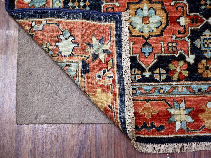 2'6" x 11'8" New Hand Knotted Blue Wool Runner Oriental Rug - MOA10288407