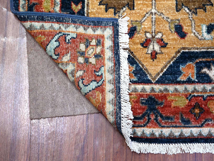 2'7" x 9'8" New Hand Knotted Blue Wool Runner Oriental Rug - MOA10288408