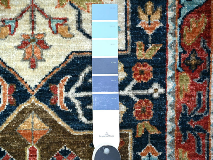 2'7" x 9'8" New Hand Knotted Blue Wool Runner Oriental Rug - MOA10288408