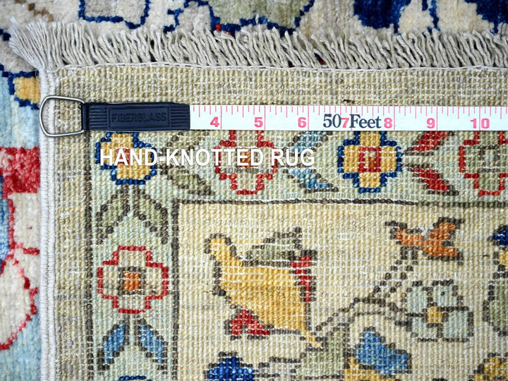 6'0" x 8'9" New Hand Knotted Grey Wool Rectangle Oriental Rug - MOA10288411