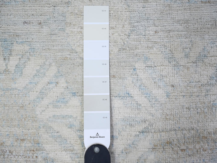 3'8" x 15'0" New Hand Knotted Grey Wool Rectangle Oriental Rug - MOA10288419