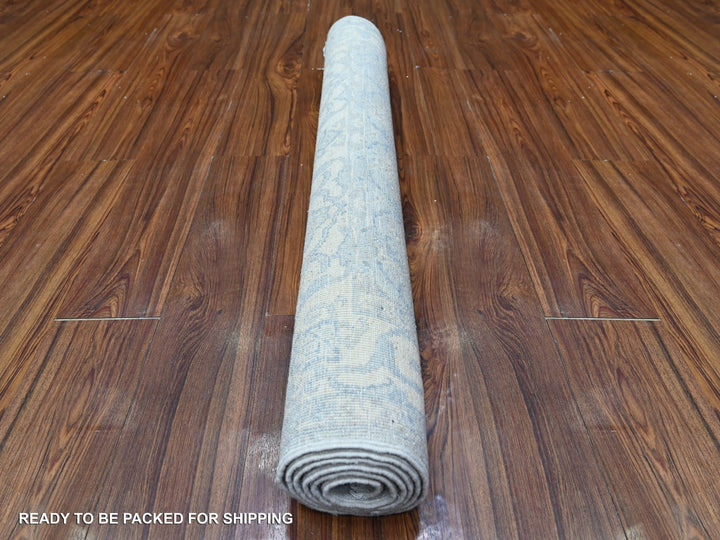4'0" x 6'0" New Hand Knotted Blue Wool Rectangle Oriental Rug - MOA10288423