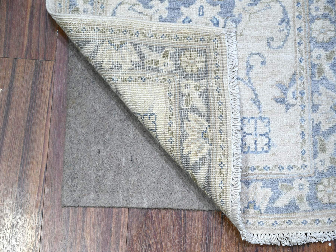 1'10" x 3'0" New Hand Knotted Ivory Wool Rectangle Oriental Rug - MOA10288424