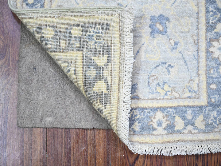 1'10" x 3'0" New Hand Knotted Grey Wool Rectangle Oriental Rug - MOA10288429
