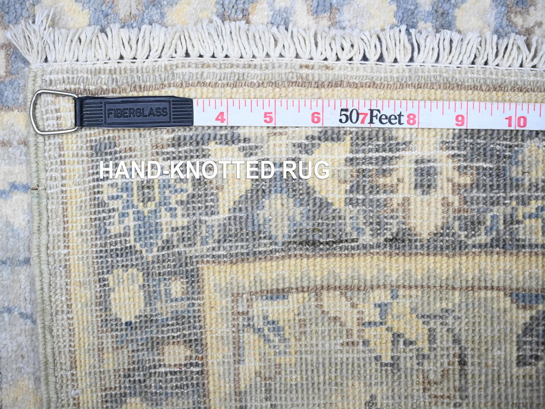 1'10" x 3'0" New Hand Knotted Grey Wool Rectangle Oriental Rug - MOA10288429