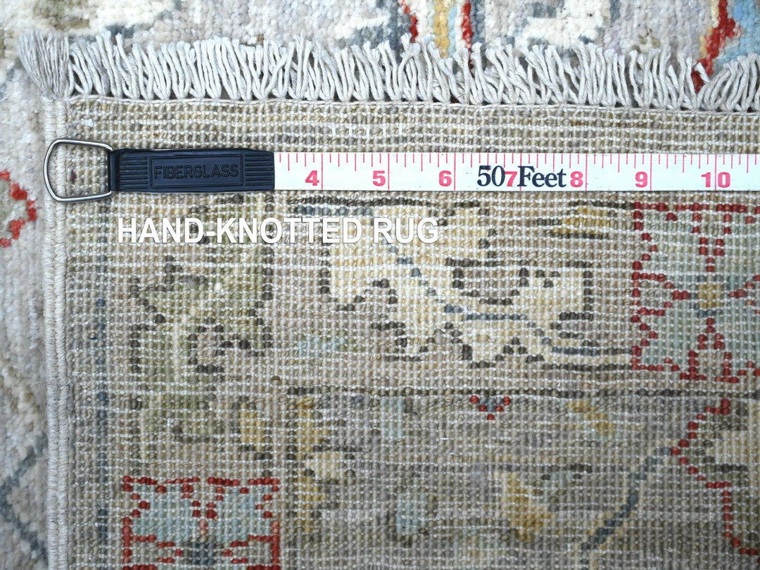 3'0" x 9'10" New Hand Knotted Grey Wool Runner Oriental Rug - MOA10288488