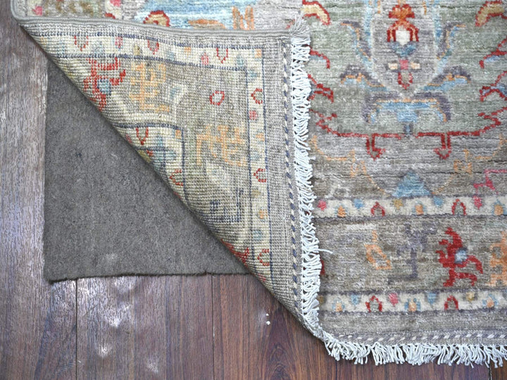 3'0" x 4'8" New Hand Knotted Grey Wool Rectangle Oriental Rug - MOA10288489