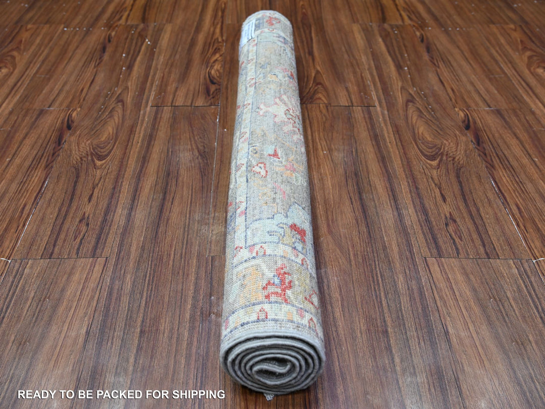 3'0" x 4'8" New Hand Knotted Grey Wool Rectangle Oriental Rug - MOA10288489