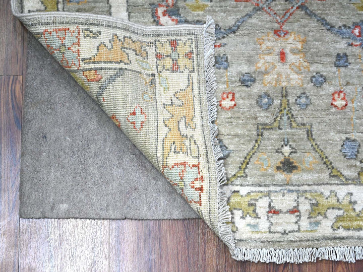 3'1" x 4'11" New Hand Knotted Grey Wool Rectangle Oriental Rug - MOA10288497
