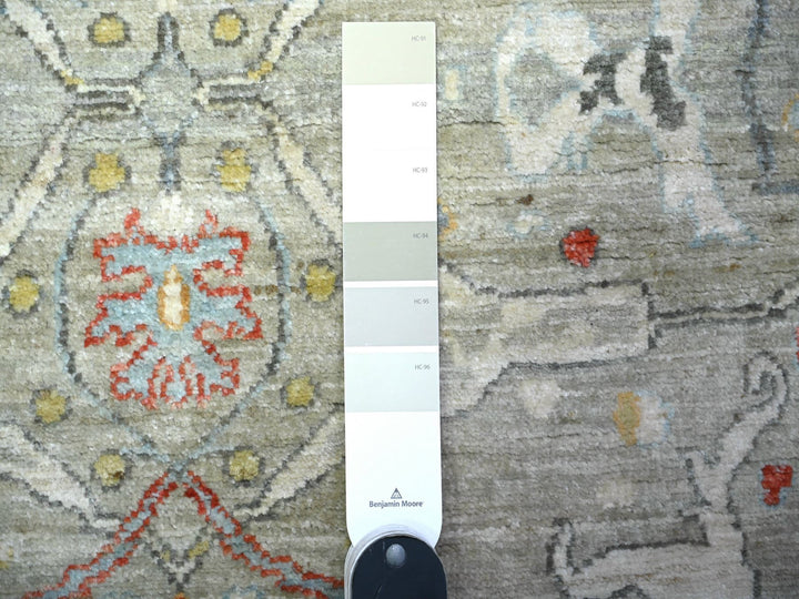 3'1" x 4'11" New Hand Knotted Grey Wool Rectangle Oriental Rug - MOA10288497