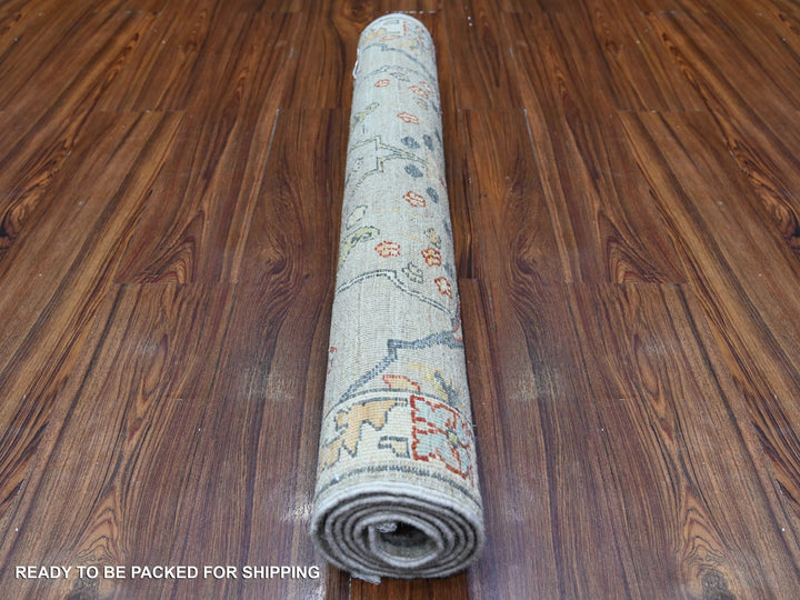 3'1" x 4'11" New Hand Knotted Grey Wool Rectangle Oriental Rug - MOA10288497