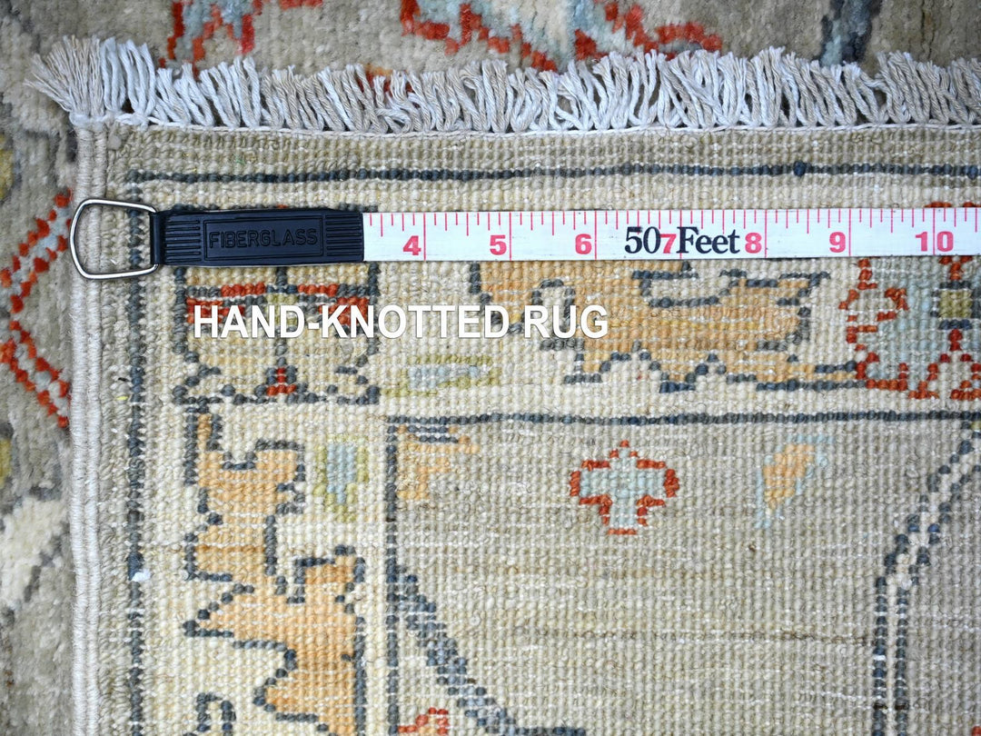 3'1" x 4'11" New Hand Knotted Grey Wool Rectangle Oriental Rug - MOA10288497