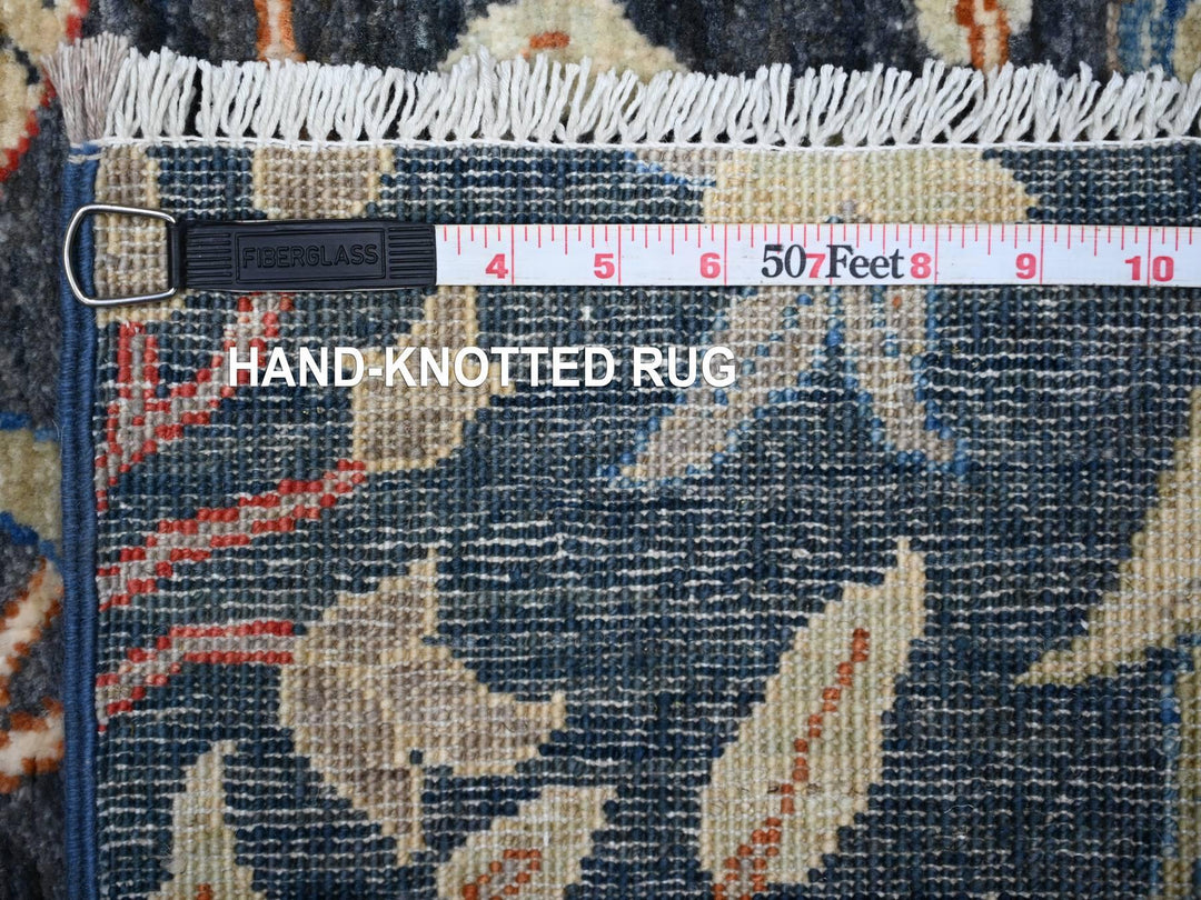 2'6" x 11'7" New Hand Knotted Blue Wool Runner Oriental Rug - MOA10288498