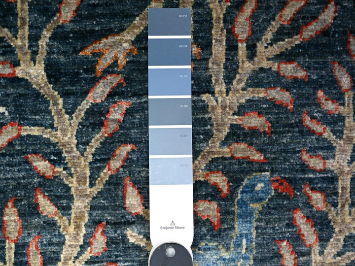 2'7" x 10'0" New Hand Knotted Blue Wool Runner Oriental Rug - MOA10288504