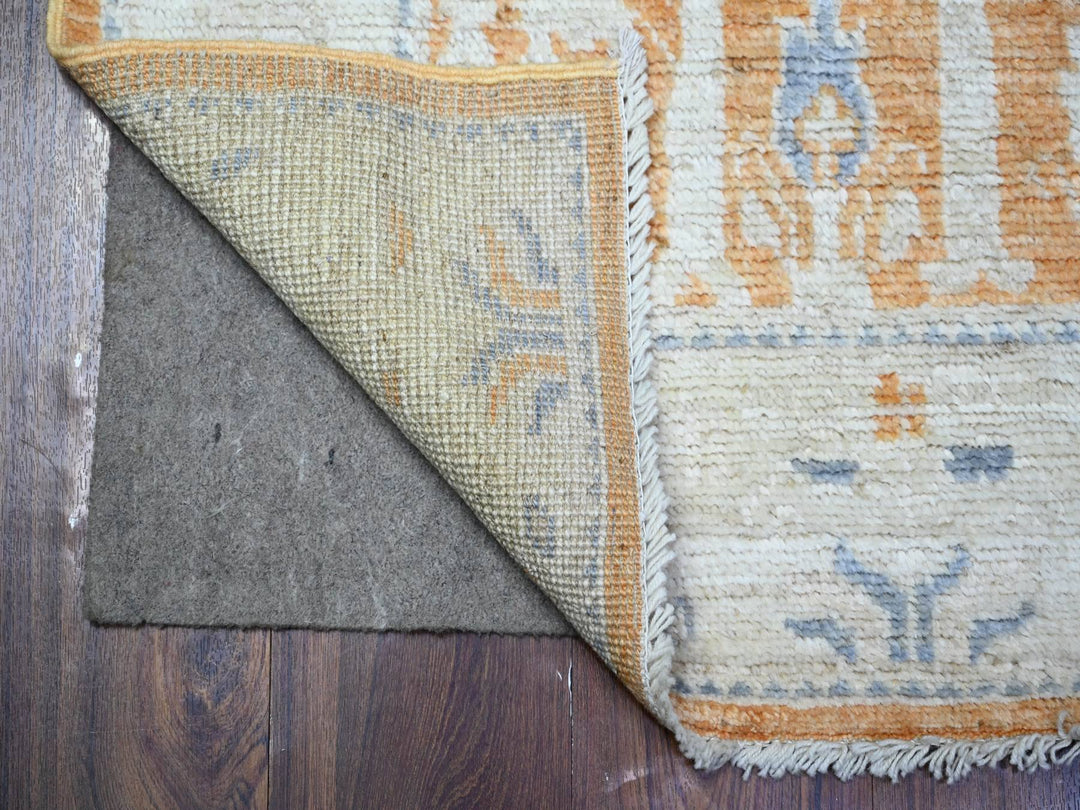 3'1" x 4'9" New Hand Knotted Orange Wool Rectangle Oriental Rug - MOA10288510