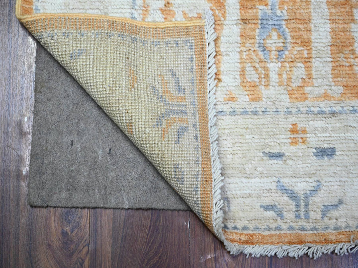 3'1" x 4'9" New Hand Knotted Orange Wool Rectangle Oriental Rug - MOA10288510