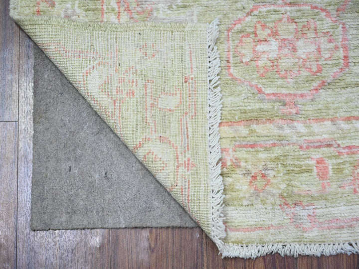 3'0" x 4'10" New Hand Knotted Green Wool Rectangle Oriental Rug - MOA10288516