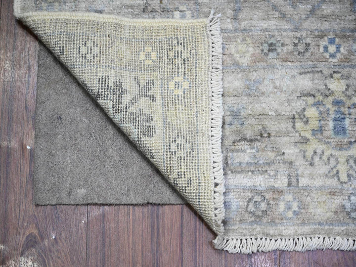 6'1" x 8'11" New Hand Knotted Grey Wool Rectangle Oriental Rug - MOA10288526