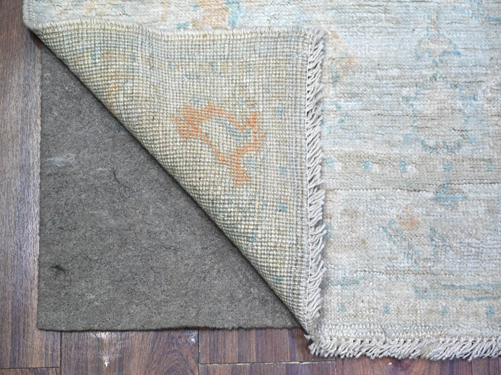 3'11" x 5'9" New Hand Knotted Blue Wool Rectangle Oriental Rug - MOA10288528