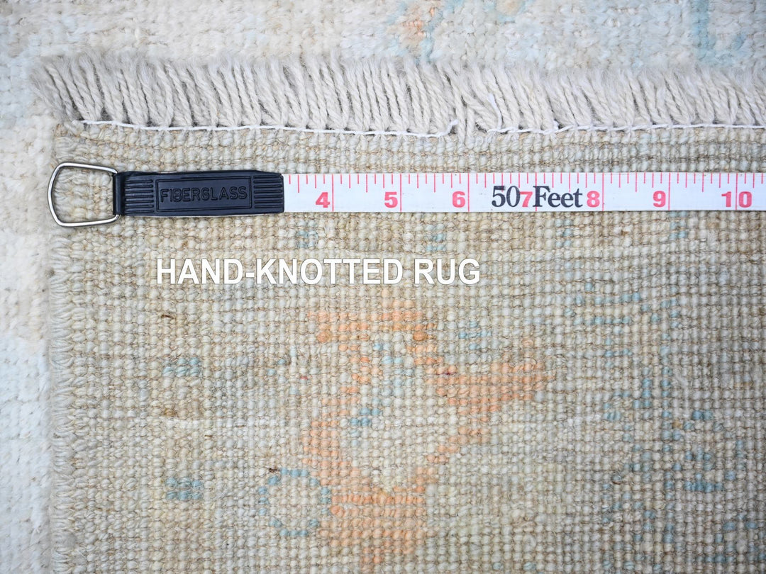 3'11" x 5'9" New Hand Knotted Blue Wool Rectangle Oriental Rug - MOA10288528