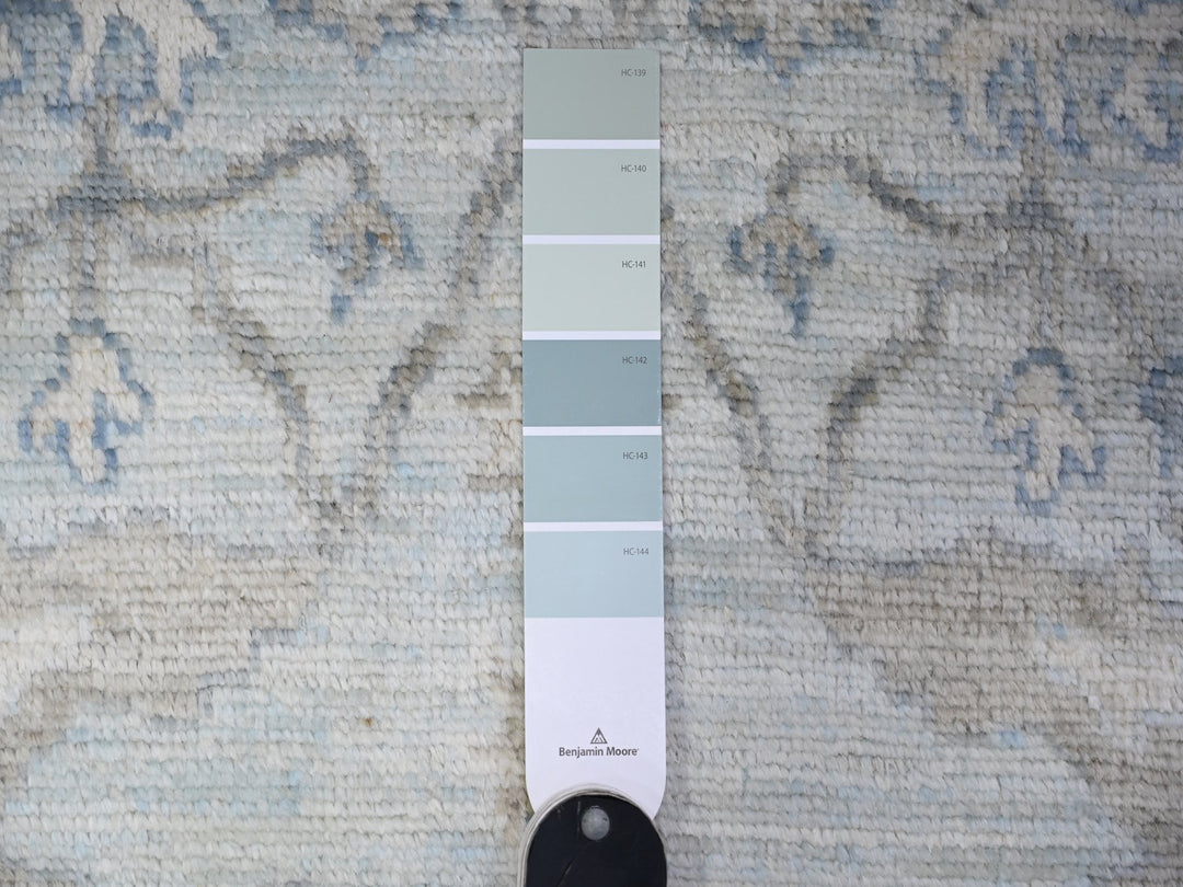 4'0" x 11'10" New Hand Knotted Blue Wool Runner Oriental Rug - MOA10288529