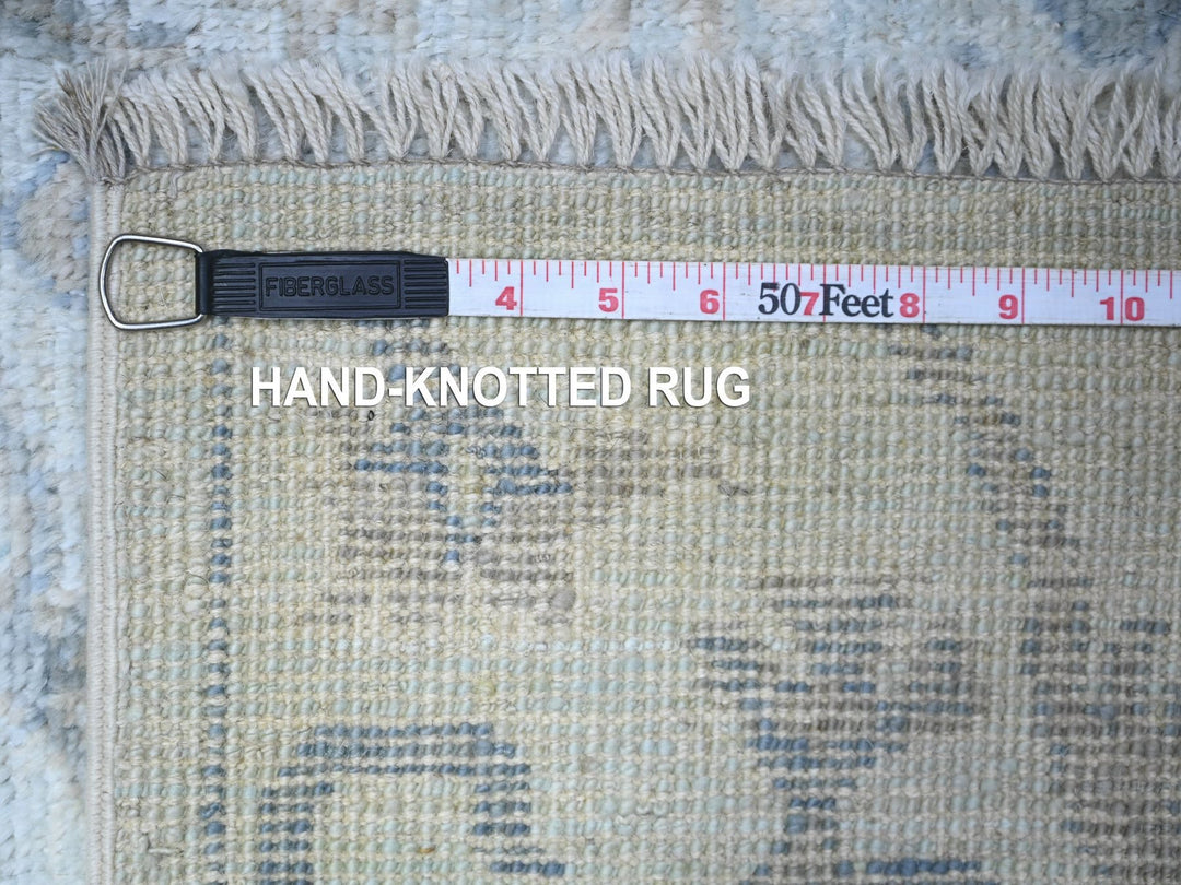 4'0" x 11'10" New Hand Knotted Blue Wool Runner Oriental Rug - MOA10288529