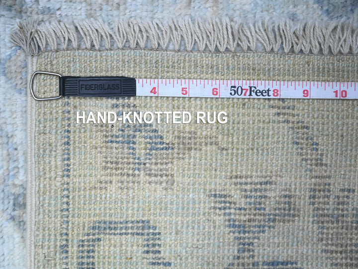 4'0" x 11'10" New Hand Knotted Blue Wool Runner Oriental Rug - MOA10288529