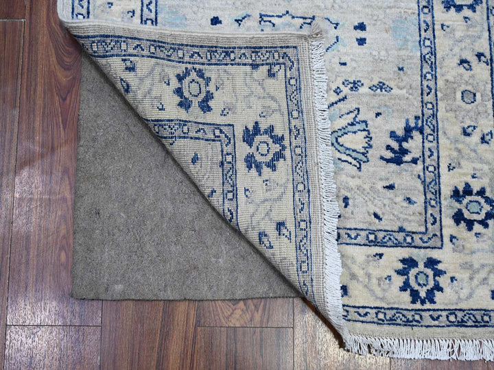 2'7" x 21'4" New Hand Knotted Grey Wool Runner Oriental Rug - MOA10288535