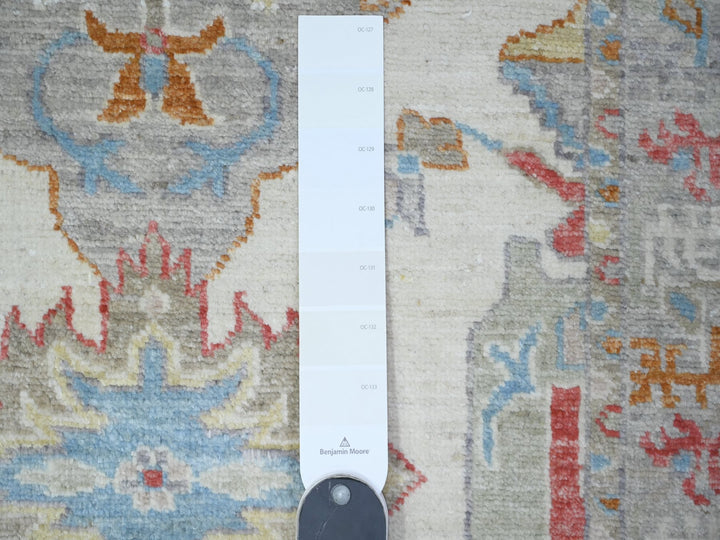 2'8" x 9'10" New Hand Knotted Ivory Wool Runner Oriental Rug - MOA10288545