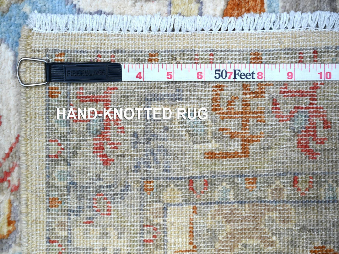 2'8" x 9'10" New Hand Knotted Ivory Wool Runner Oriental Rug - MOA10288545