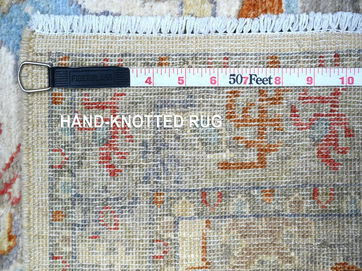 2'8" x 9'10" New Hand Knotted Ivory Wool Runner Oriental Rug - MOA10288545