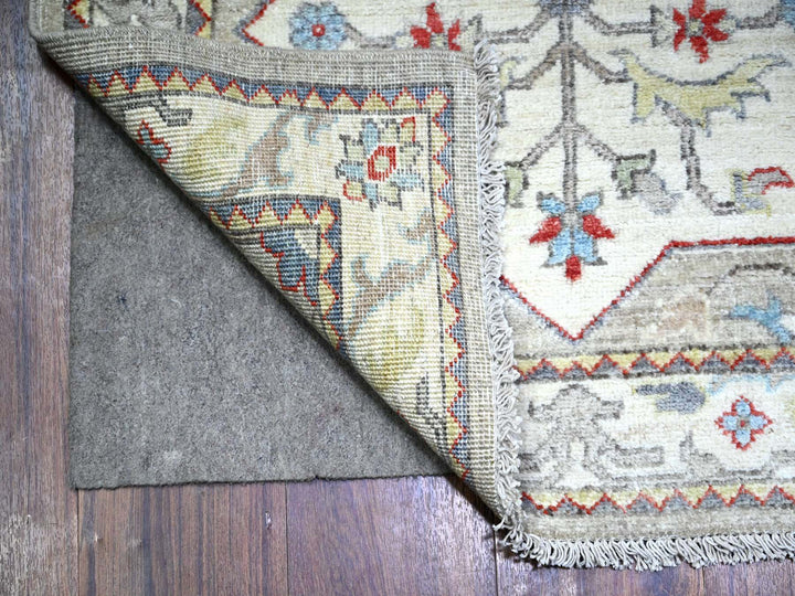 2'8" x 12'1" New Hand Knotted Grey Wool Runner Oriental Rug - MOA10288546