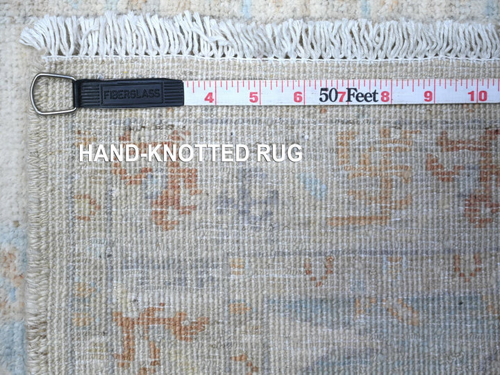 2'6" x 7'10" New Hand Knotted Grey Wool Runner Oriental Rug - MOA10288548