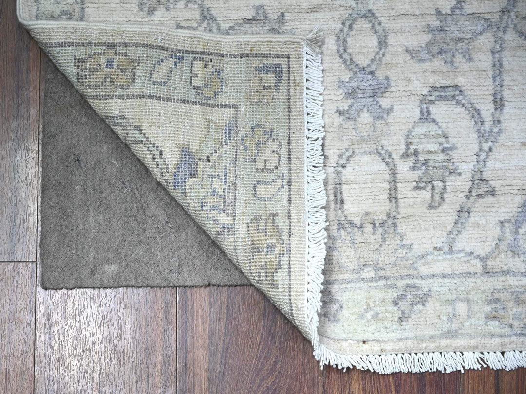 2'6" x 9'10" New Hand Knotted Ivory Wool Runner Oriental Rug - MOA10288550