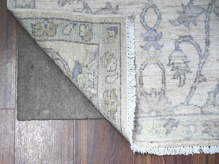 2'6" x 9'10" New Hand Knotted Ivory Wool Runner Oriental Rug - MOA10288550