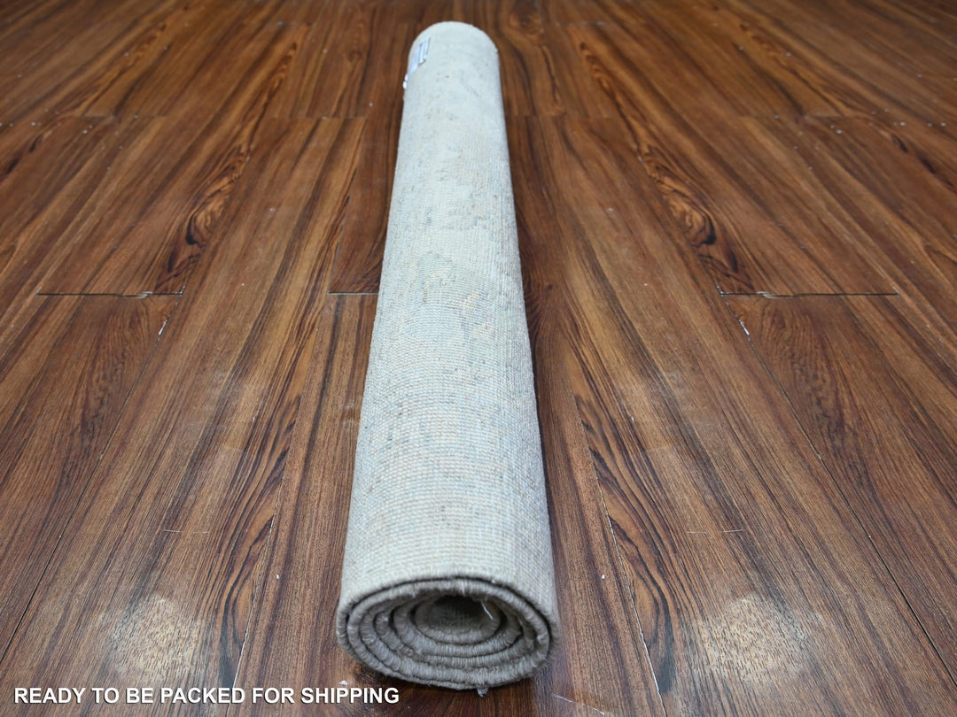 3'0" x 5'0" New Hand Knotted Grey Wool Rectangle Oriental Rug - MOA10288553