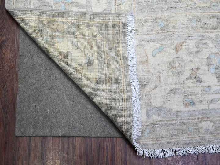 8'10" x 10'9" New Hand Knotted Grey Wool Rectangle Oriental Rug - MOA10288560