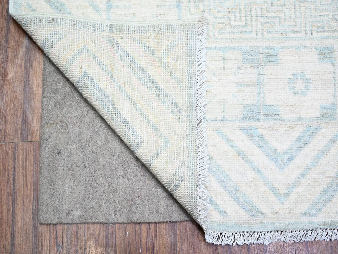 8'10" x 11'3" New Hand Knotted Blue Wool Rectangle Oriental Rug - MOA10288561