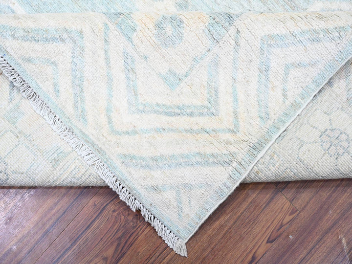 8'10" x 11'3" New Hand Knotted Blue Wool Rectangle Oriental Rug - MOA10288561